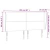 vidaXL Hoofdbord met randen 203x23x118/128 cm kunstleer grijs