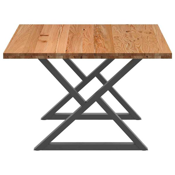 vidaXL Eettafel rechthoekig 180x120x74 cm massief eikenhout lichtbruin