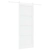 vidaXL Schuifdeur 83 x 211 cm Bewerkt hout Wit
