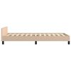 vidaXL Bedframe met hoofdbord kunstleer cappucinnokleurig 90x190 cm