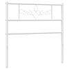 vidaXL Vervangend hoofdbord 100 cm metaal wit