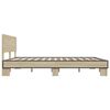 vidaXL Bedframe bewerkt hout metaal sonoma eikenkleurig 200x200 cm