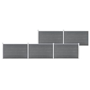 vidaXL Schutting 872x106 cm HKC grijs