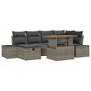 vidaXL Tuinbankenset 7 st Grijs poly rattan