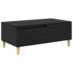 vidaXL Salontafel Zwart Eiken 90 x 50 x 35 cm Bewerkt hout