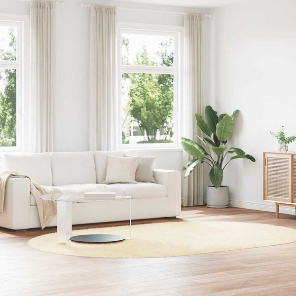 vidaXL Hoogpolig vloerkleed NAVARRA 300x200 cm polyester cr&egrave;mekleurig