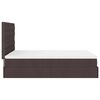 vidaXL Ottoman bed met matras en LED's 140x190cm stof donkerbruin