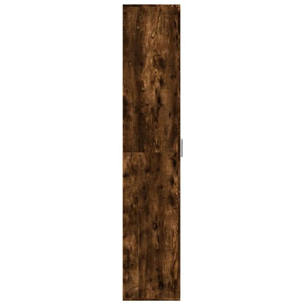 vidaXL Hoge kast 60x35x180 cm bewerkt hout gerookt eikenkleurig