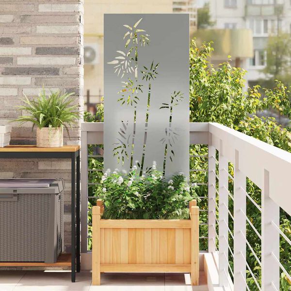 vidaXL Tuin Privacy Screen Zilver 50 x 140 cm Gegalvaniseerd staal
