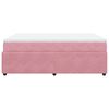 vidaXL Boxspring met matras fluweel roze 140x190 cm