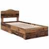 vidaXL Bedframe met hoofdeinde Oudhout 100 x 200 cm Bewerkt hout
