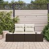 vidaXL Tuinbank Bruin 123 x 62 x 69cm poly rattan