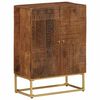 vidaXL Dressoir 55x30x76 cm massief mangohout en ijzer