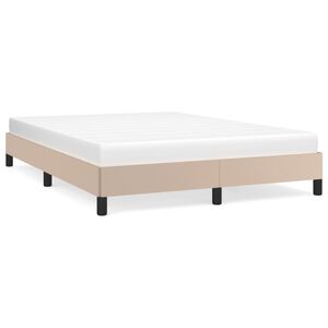 vidaXL Bedframe kunstleer cappuccinokleurig 140x190 cm