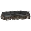 vidaXL Tuinbankenset 10 st Grijs poly rattan