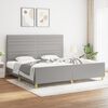 vidaXL Bedframe zonder matras stof lichtgrijs 200x200 cm