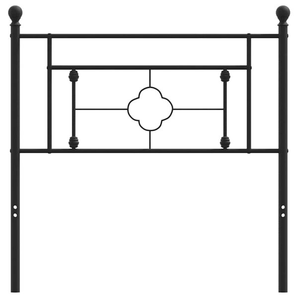 vidaXL Vervangend hoofdbord 100 cm metaal zwart