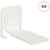 vidaXL Onzichtbare Zwevende Plank 4 st Wit 6 x 11 x 6,5 cm