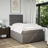 vidaXL Boxspring met matras stof taupe 120x200 cm
