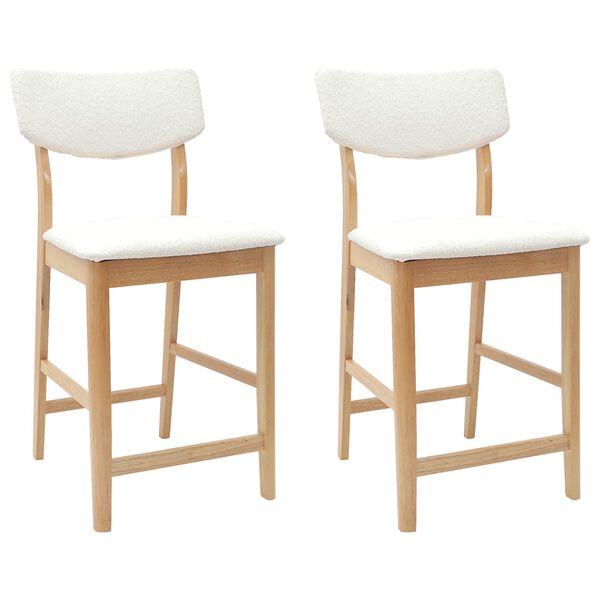 vidaXL Eettafelstoelen 2 pcs Naturel 48 x 49 x 95 cm
