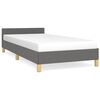 vidaXL Bedframe zonder matras 80x200 cm stof donkergrijs