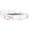 vidaXL Bedframe met hoofdeinde zonder matras 160x200 cm wit