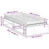 vidaXL Bedbank met matras wasbruin 100x200 cm massief grenenhout