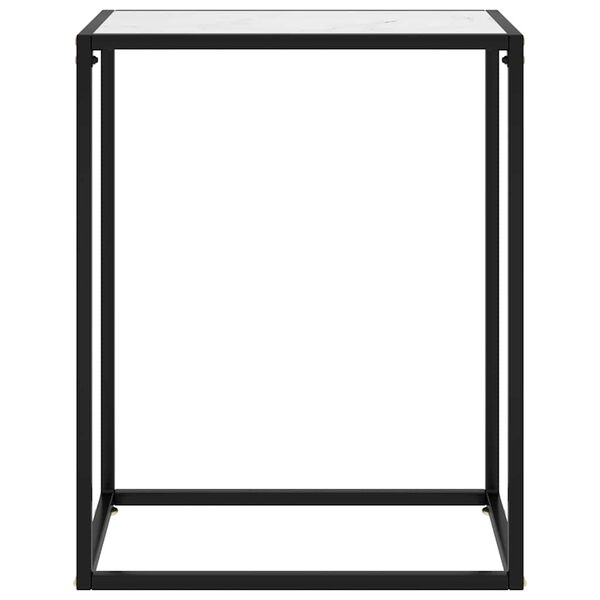 vidaXL Wandtafel 60x35x75 cm gehard glas wit