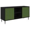 vidaXL Tv-meubel GELEEN 102 x 33 x 51 cm Zwart eiken Bewerkt hout