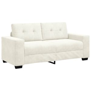 vidaXL Loveseat Sofa Crème 140 cm Fluweel