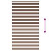 vidaXL Zebra rolgordijn 130x230 cm stofbreedte 125,9cm polyester bruin