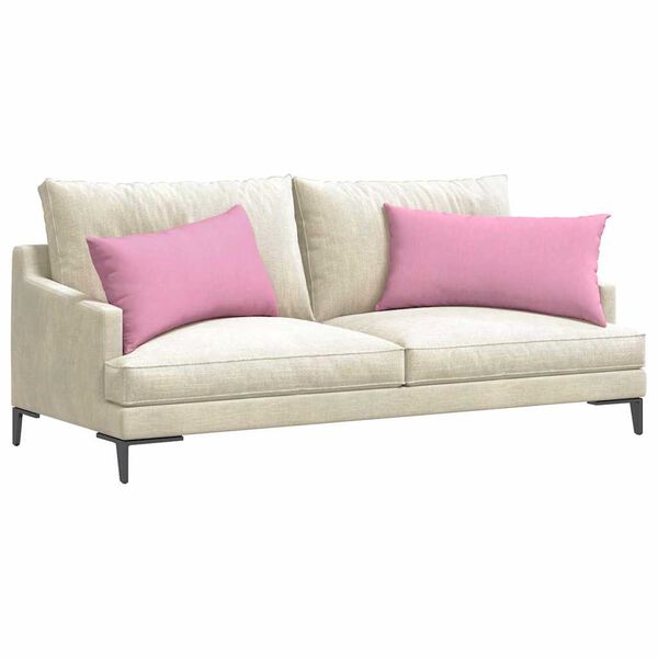 vidaXL Sofa Kussens 2 stuks Roze 80 x 40 cm Stof