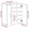 vidaXL Schoenenkast 60x35x70 cm bewerkt hout wit
