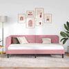 vidaXL Hoekbedframe met hoofdeinde Roze 100 x 200 cm Fluweel
