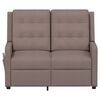vidaXL Massagestoel 2-zits verstelbaar stof taupe