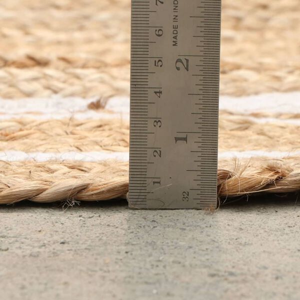 Dutch Lifestyle Vloerkleed Jaipur Classic rond 150 cm naturel en cr&egrave;me