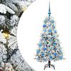 vidaXL Kunstmatige Inklapbare Kerstboom Groen en wit 120 cm PE en PVC