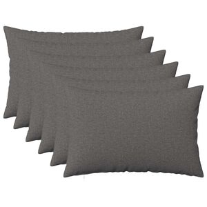 vidaXL Kussensloop 6 st HEERLEN Lichtgrijs 30 x 50 cm Stof