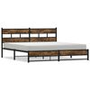 vidaXL Bedframe zonder matras metaal gerookt eikenkleurig 180x200 cm