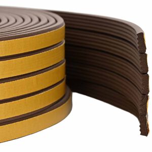 vidaXL Zelfklevende raamafdichting Bruin 15 x 8 mm 12 m EPDM-schuim