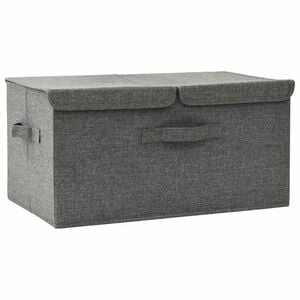 vidaXL Opbergbox 50x30x25 cm stof antracietkleurig
