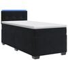 vidaXL Boxspring Bed met Matras en LED Zwart 90 x 200 cm fluweel