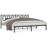 vidaXL Bedframe met hoofdbord metaal zwart 200x200 cm