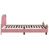 vidaXL Bedframe voor kinderen met hoofdbord Roze 80 x 200 cm Fluweel