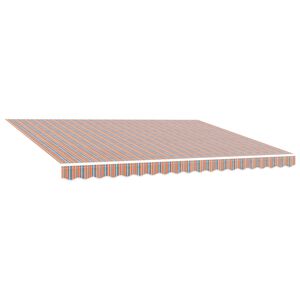 vidaXL Vervangingsdoek voor luifel 5x3 m polyester oranje en blauw