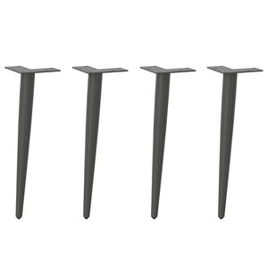 vidaXL Salontafelpoten conische vorm 4 st 30-31 cm staal antraciet