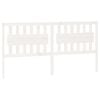 vidaXL Hoofdbord 185,5x4x100 cm massief grenenhout wit