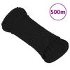vidaXL Werktouw 4 mm 500 m polyester zwart