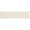 vidaXL Tuinscherm uittrekbaar 600x160 cm cr&egrave;me