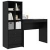 vidaXL Bureau met lade 2 pcs Zwart Eiken